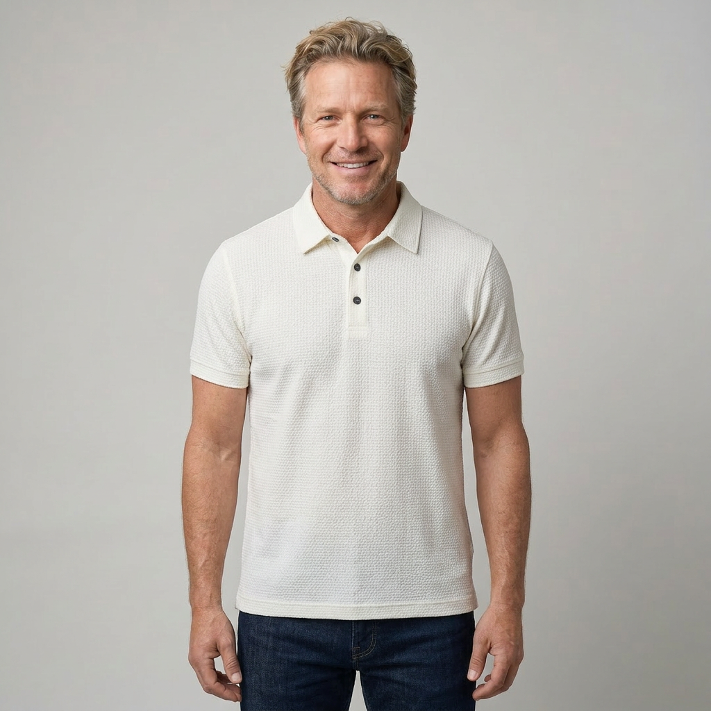 KENT Breathable Waffle-Knit Polo