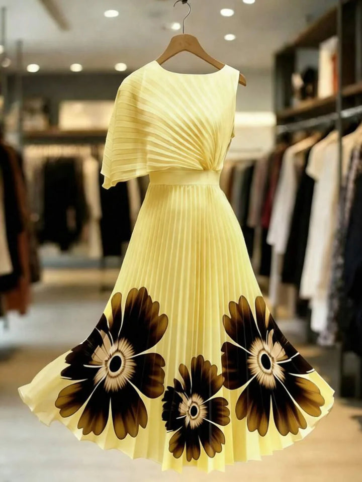 Celeste | Pleated Midi Dress