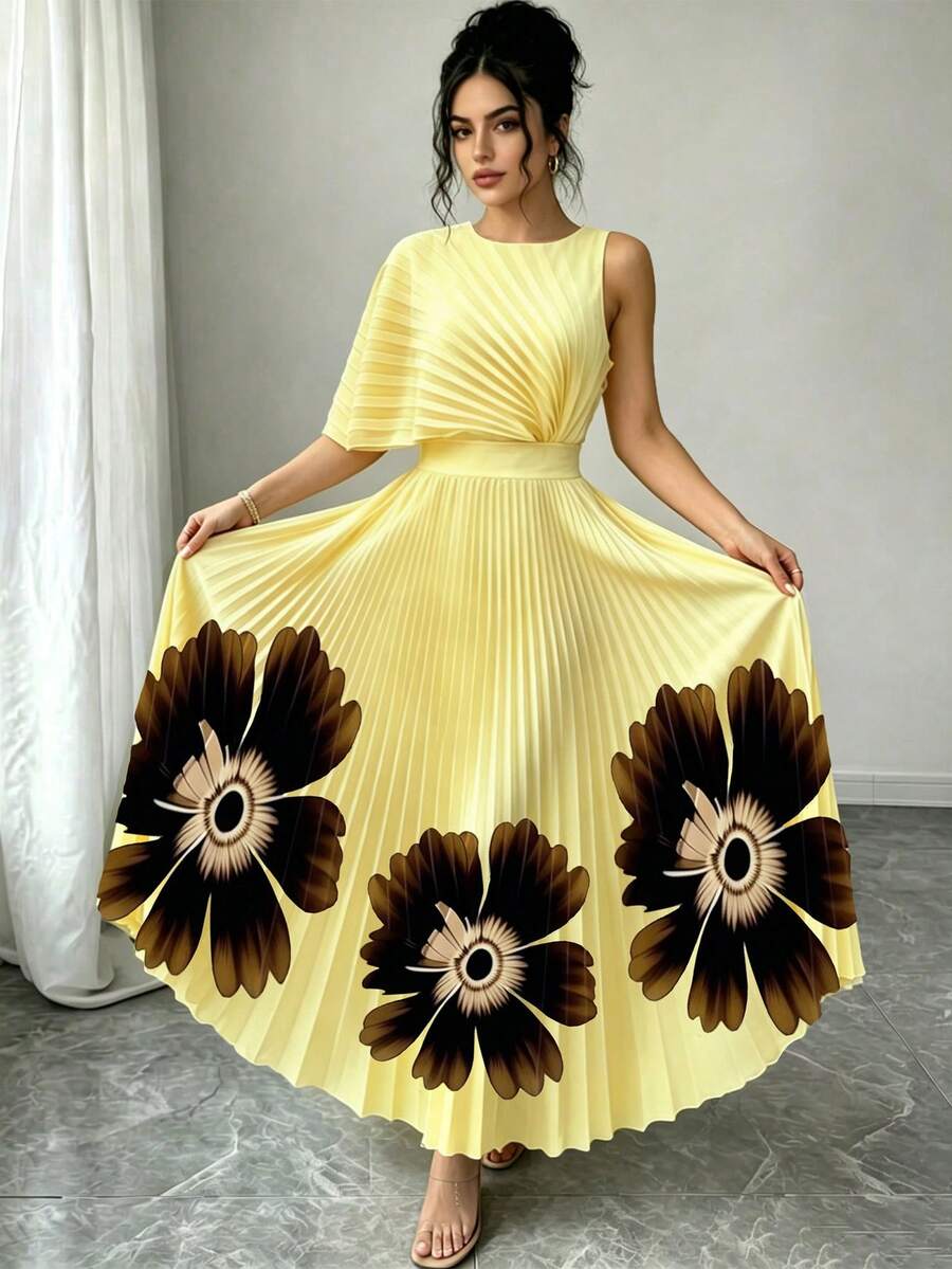 Celeste | Pleated Midi Dress