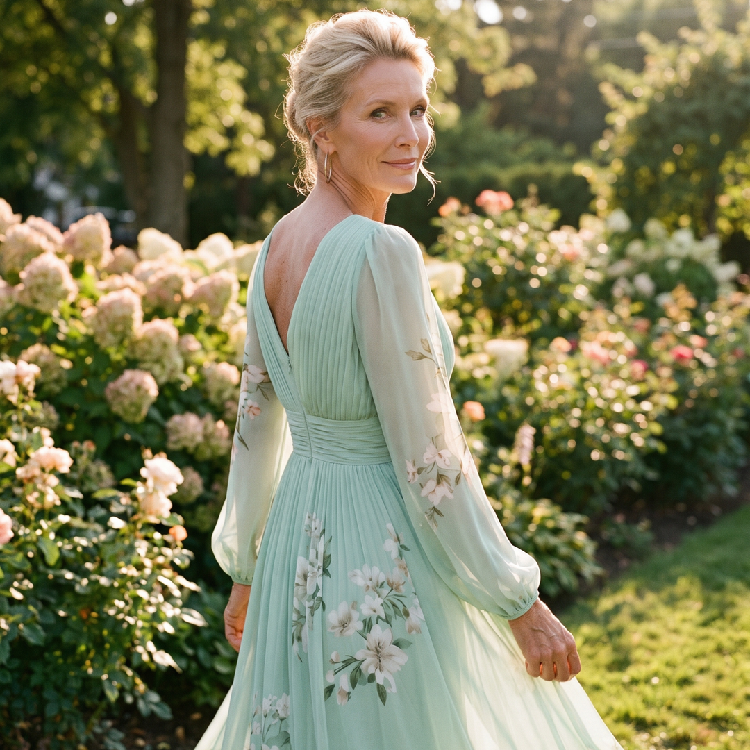 Mathilda™ - Floral Chiffon Midi Dress