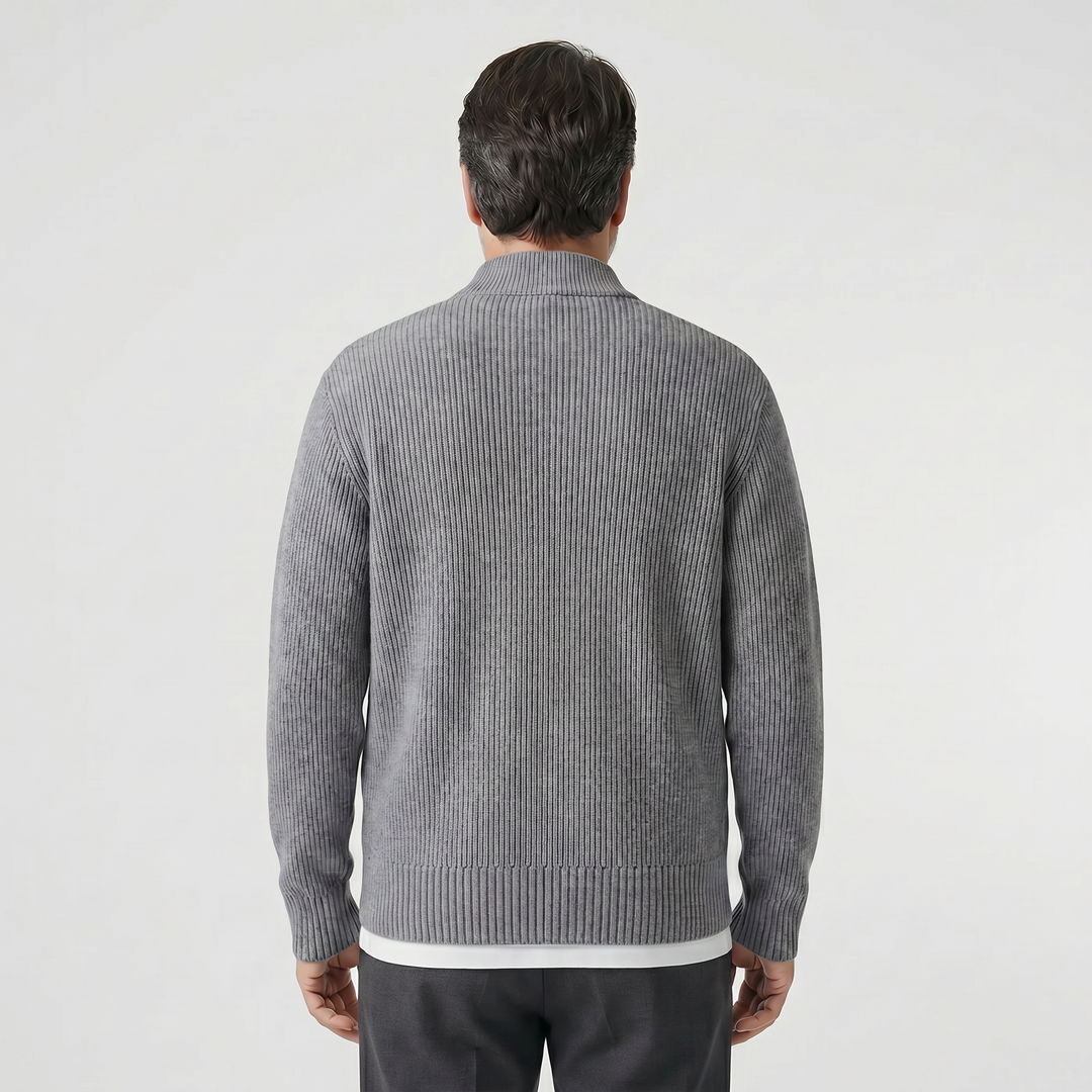OSCAR Lightweight Ribbed Zip Cardigan