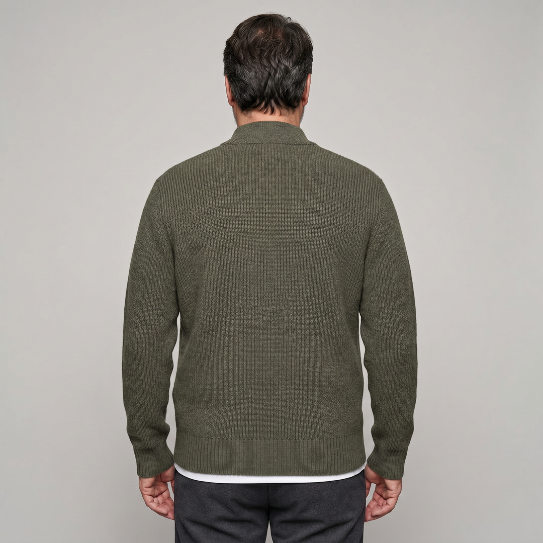 OSCAR Lightweight Ribbed Zip Cardigan