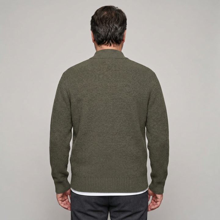 OSCAR Lightweight Ribbed Zip Cardigan