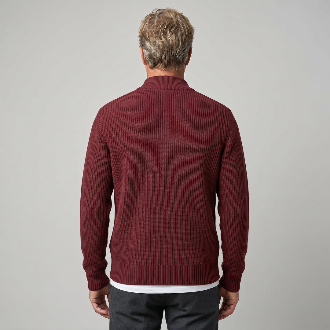 OSCAR Lightweight Ribbed Zip Cardigan