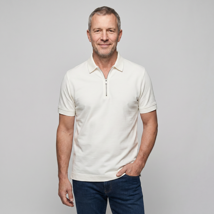 ELDON Lightweight Zip Polo Shirt