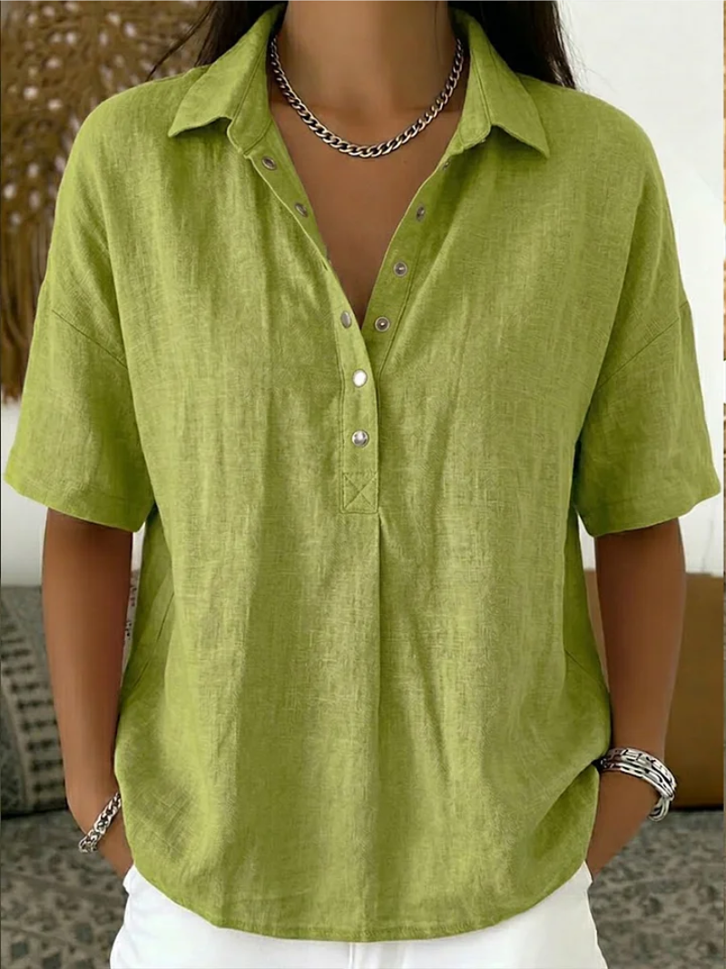Lowelyn | Blouse with Collar and Button