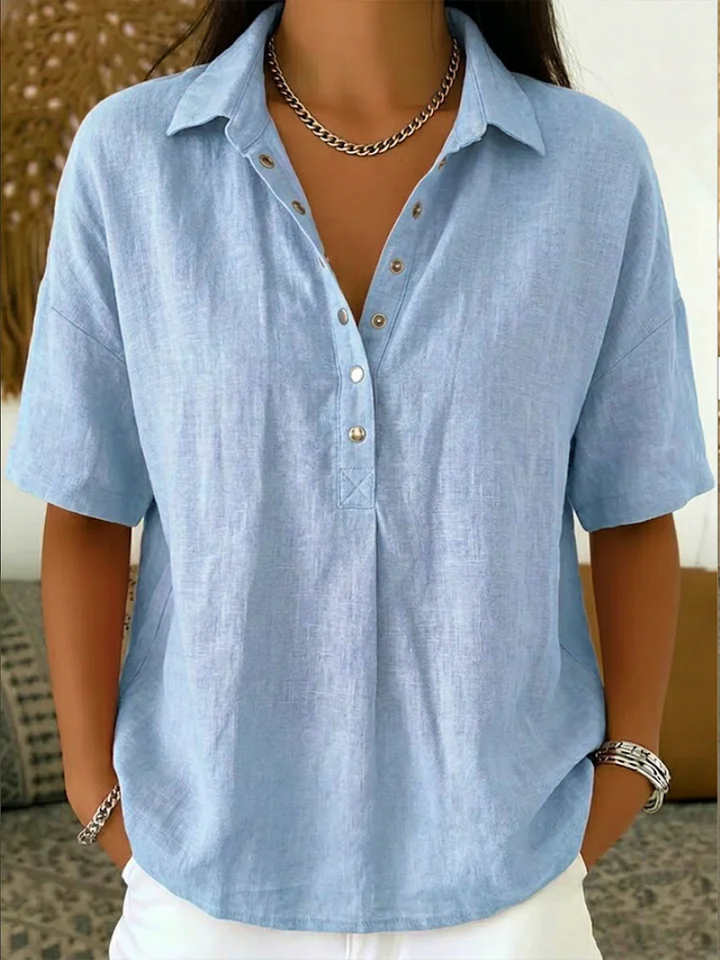 Lowelyn | Blouse with Collar and Button