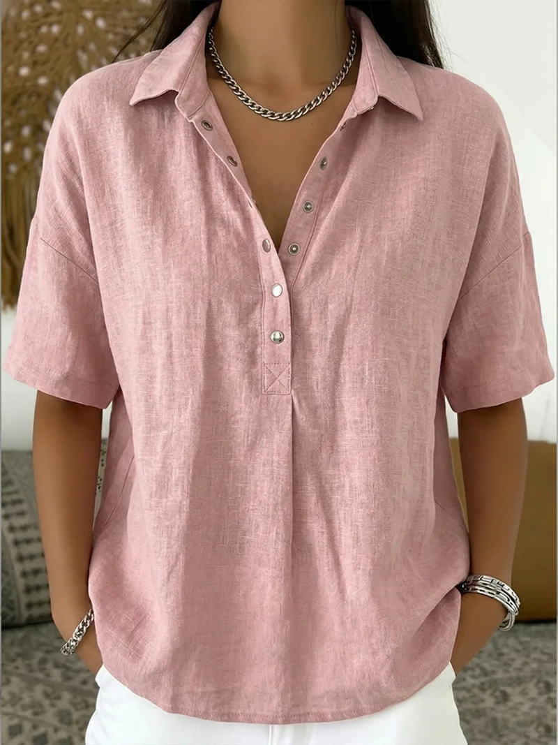 Lowelyn | Blouse with Collar and Button