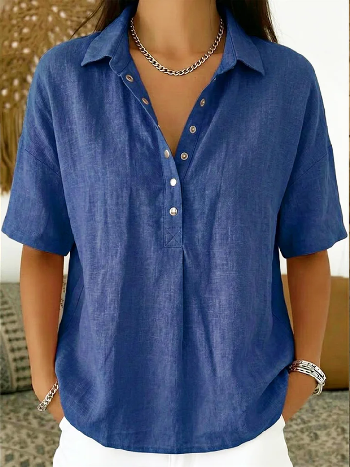 Lowelyn | Blouse with Collar and Button