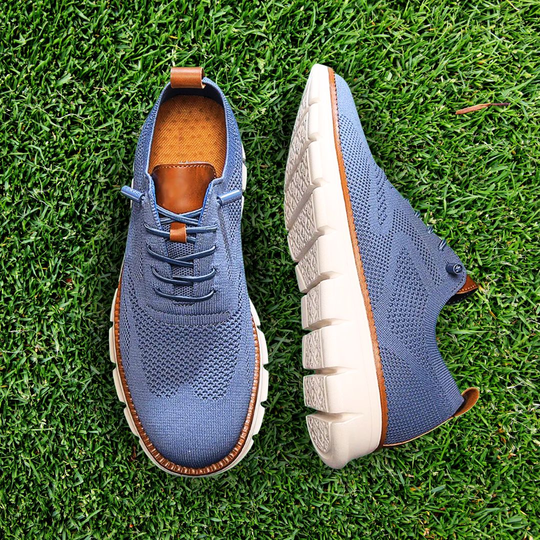 Ultra-Comfort Breathable Shoes: Blue-White