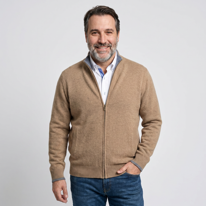 BRIAN Regular Zip Knit Sweater