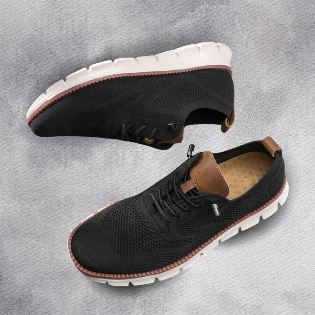 Ultracomfort Breathable Shoes: Black-White