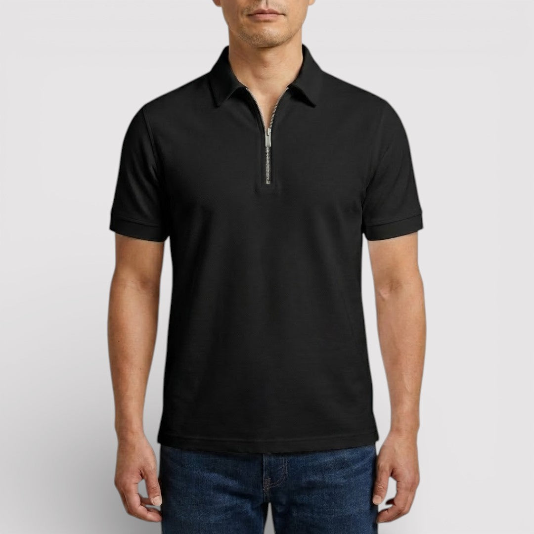 ELDON Lightweight Zip Polo Shirt