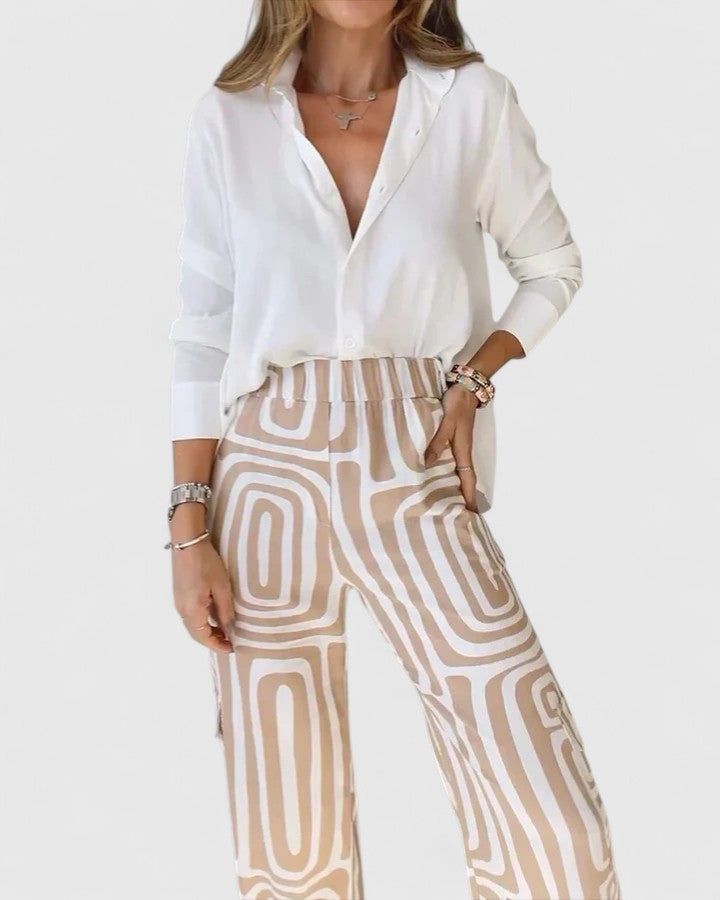 Kira | Chic Two-Piece Set with Complimentary Belt