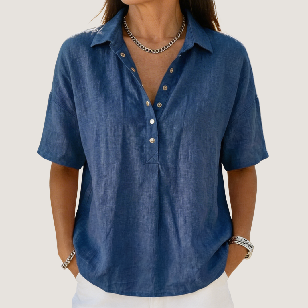 Lowelyn | Blouse with Collar and Button
