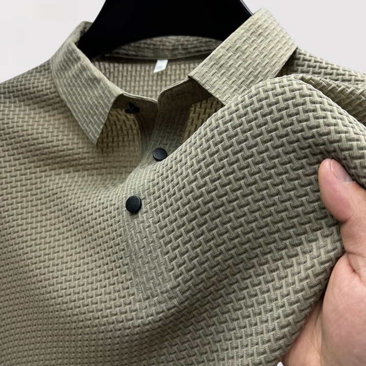 KENT Breathable Waffle-Knit Polo