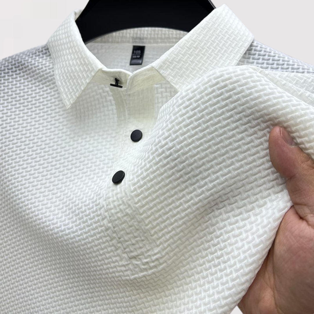 KENT Breathable Waffle-Knit Polo