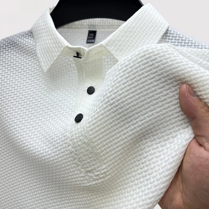 KENT Breathable Waffle-Knit Polo
