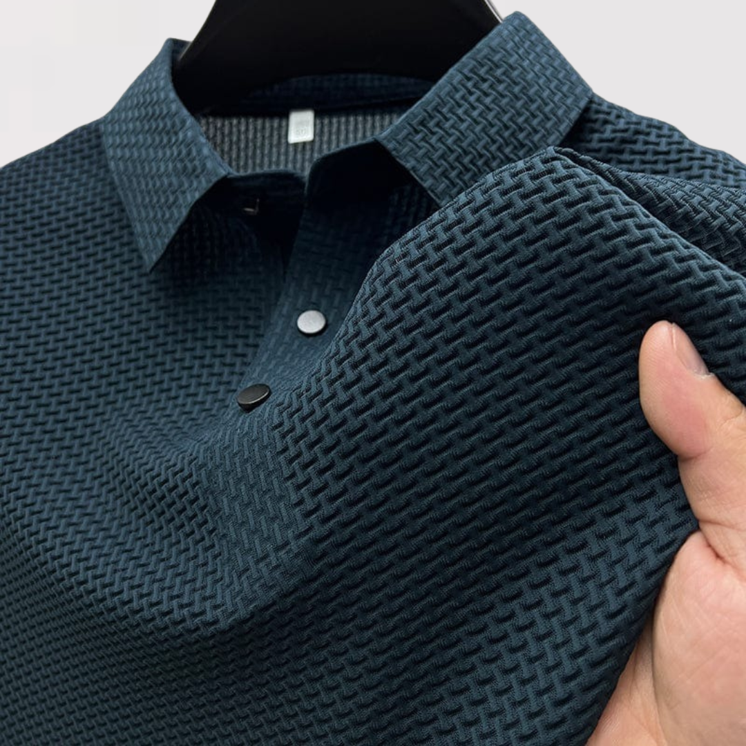 KENT Breathable Waffle-Knit Polo