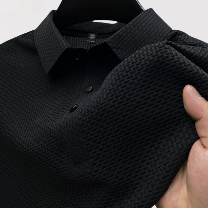 KENT Breathable Waffle-Knit Polo