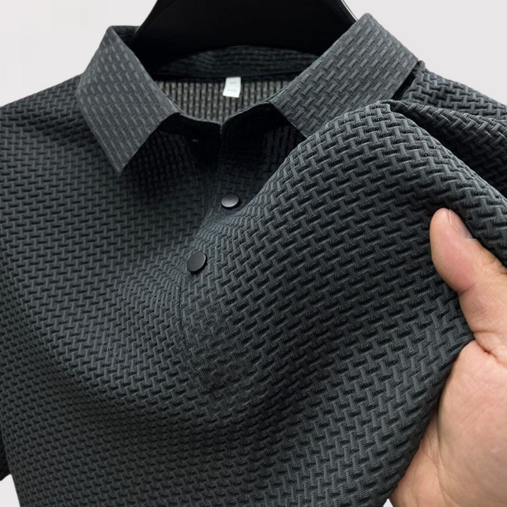 KENT Breathable Waffle-Knit Polo