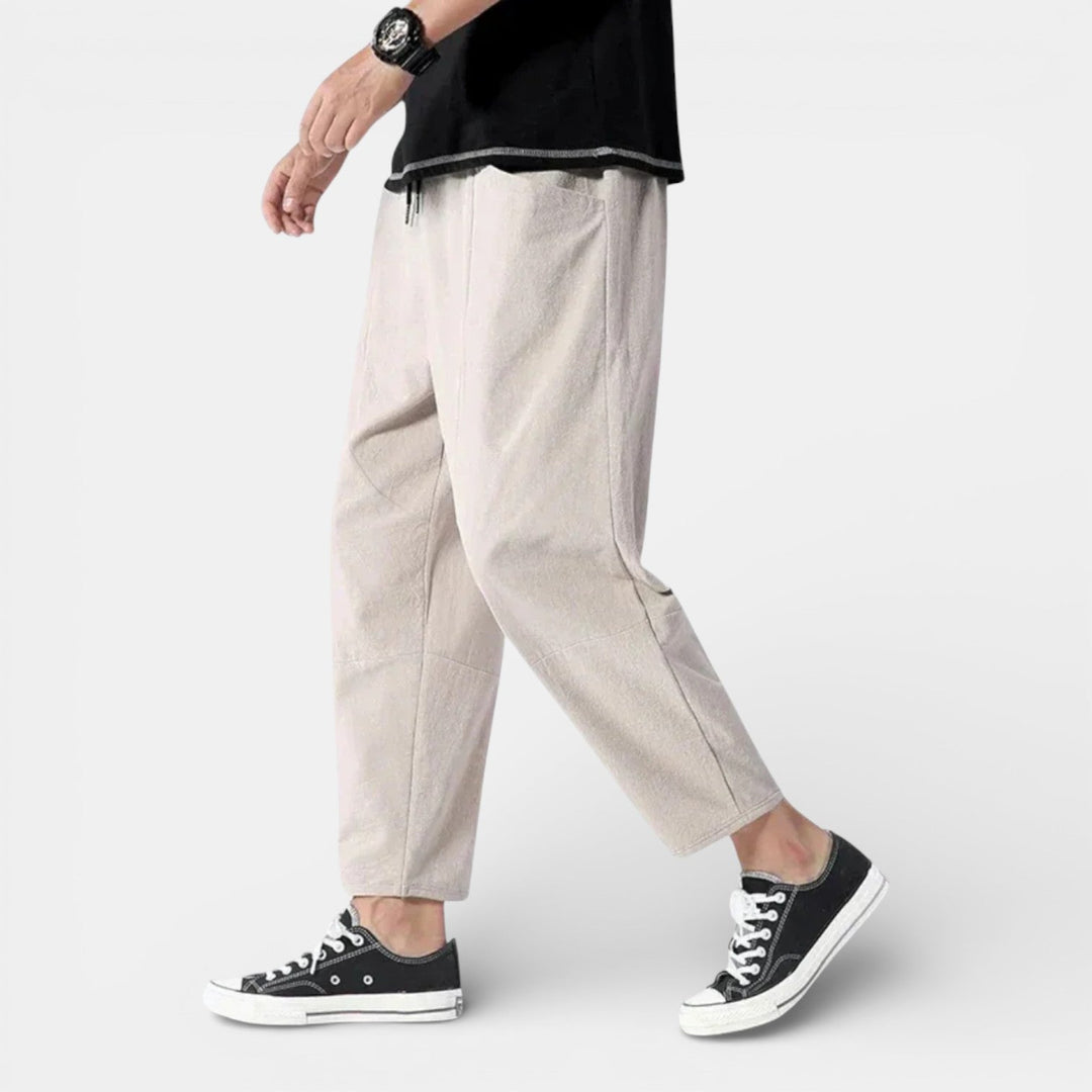 Relaxed Fit Linen Pants