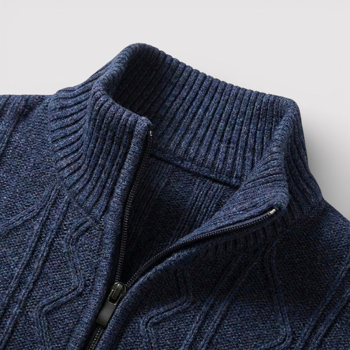 MILO Textured Knit Zip Cardigan