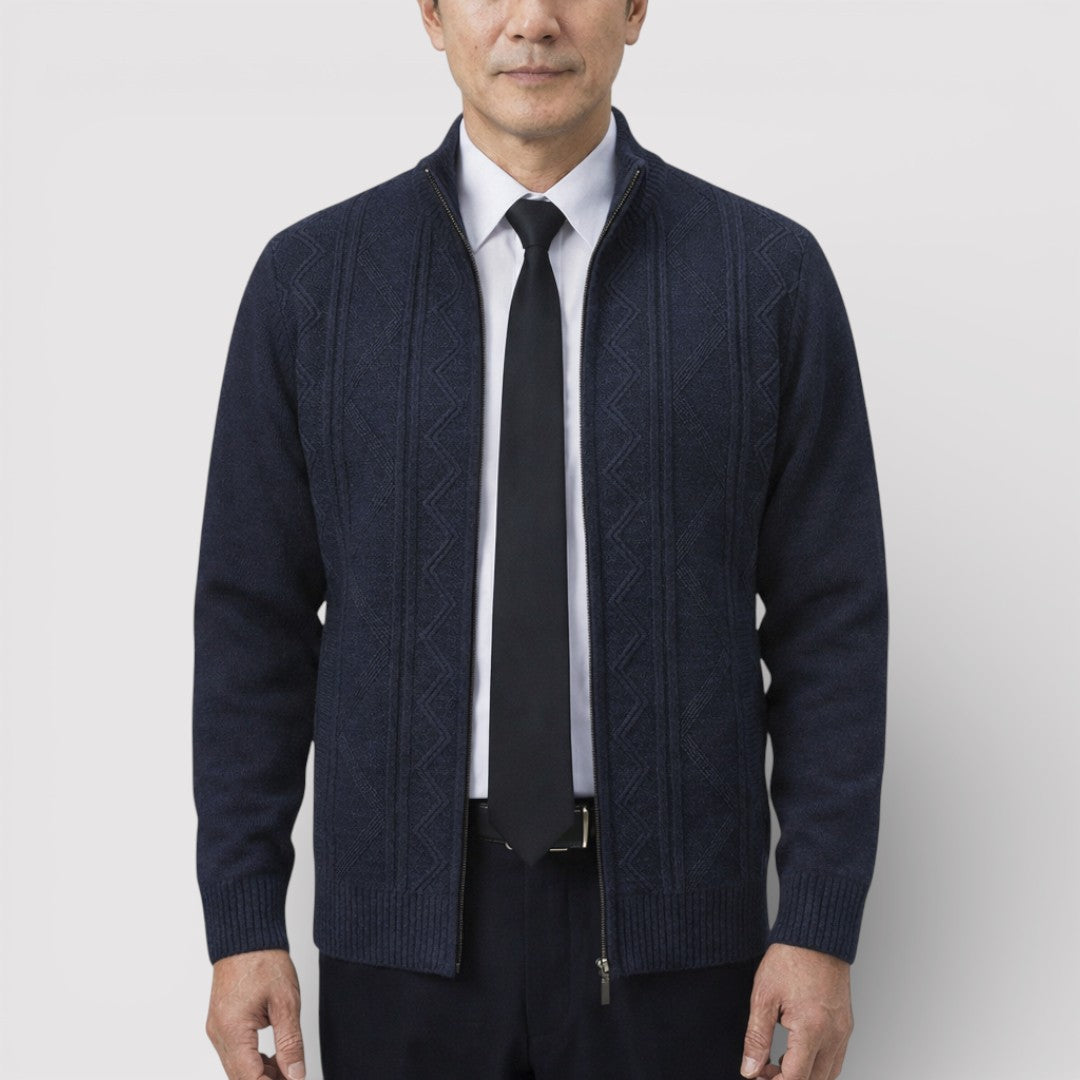 MILO Textured Knit Zip Cardigan