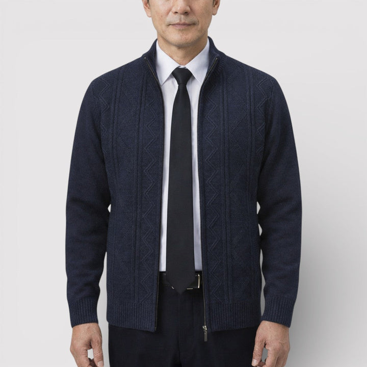 MILO Textured Knit Zip Cardigan