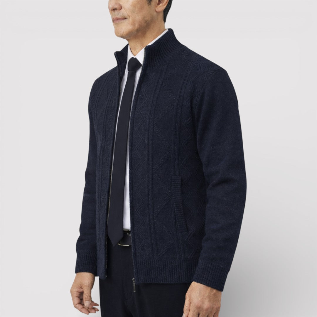 MILO Textured Knit Zip Cardigan