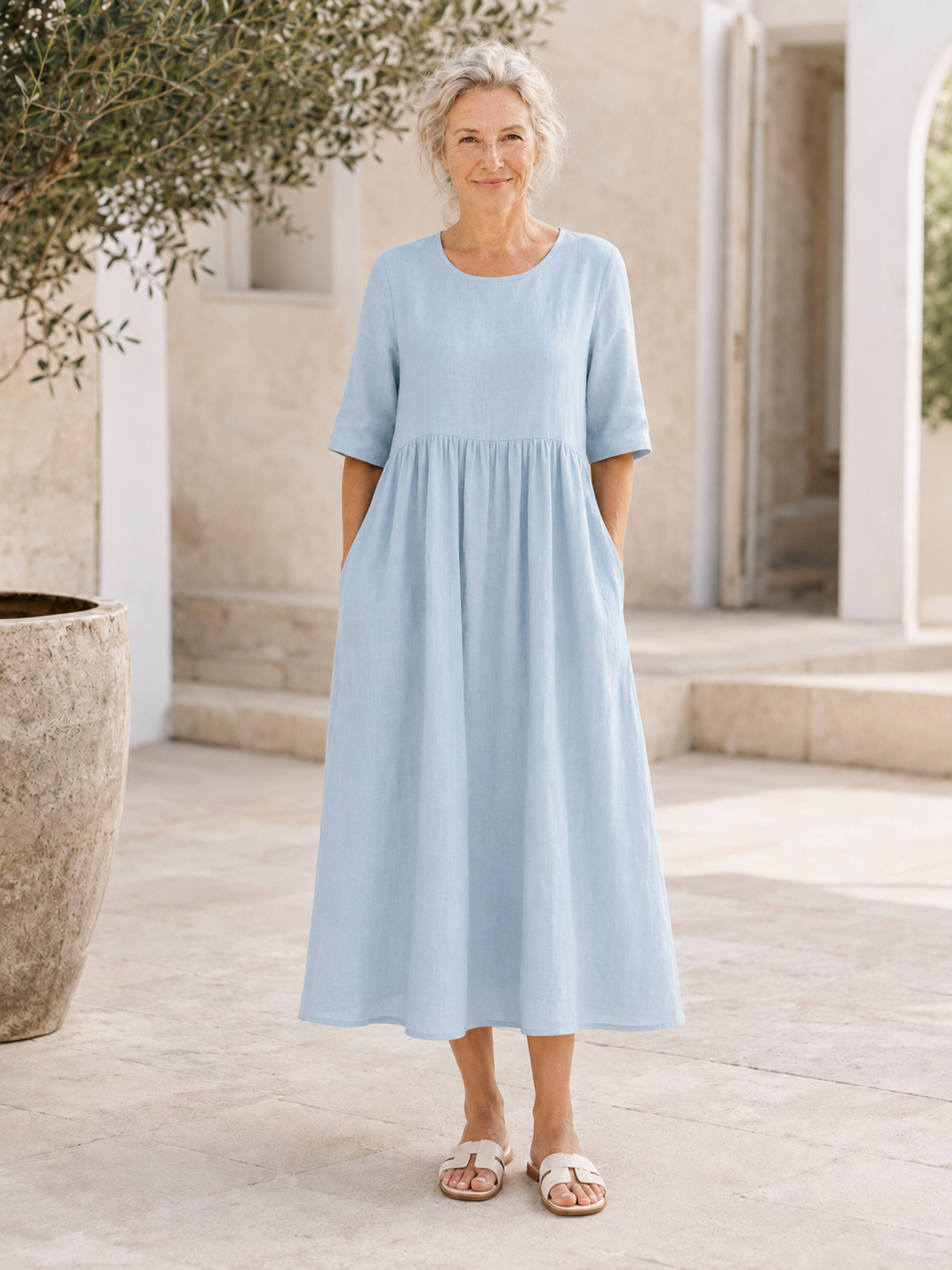 Emily | Classic Mid Sleeve Dress
