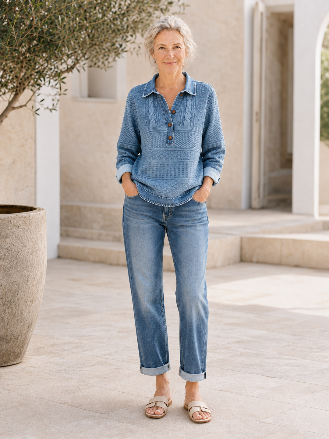 Riley | Stylish Collar Top