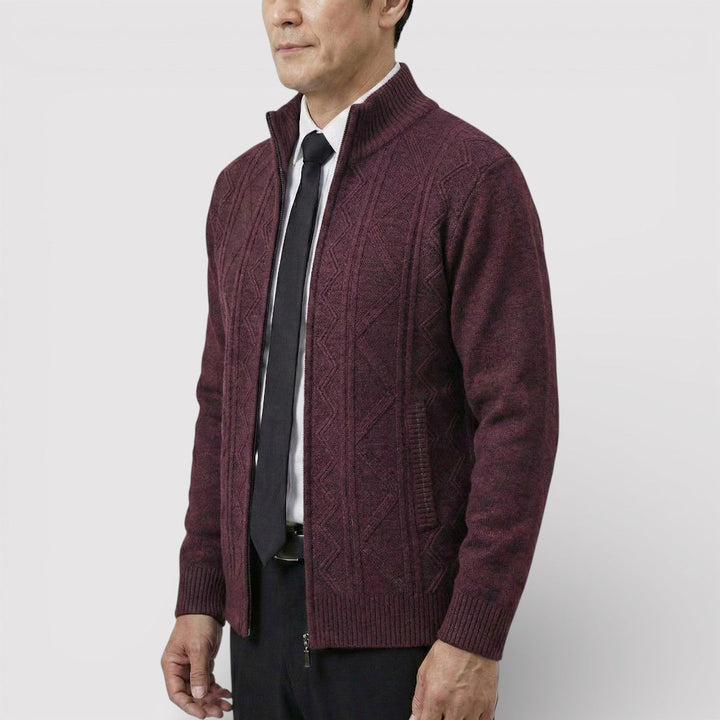MILO Textured Knit Zip Cardigan