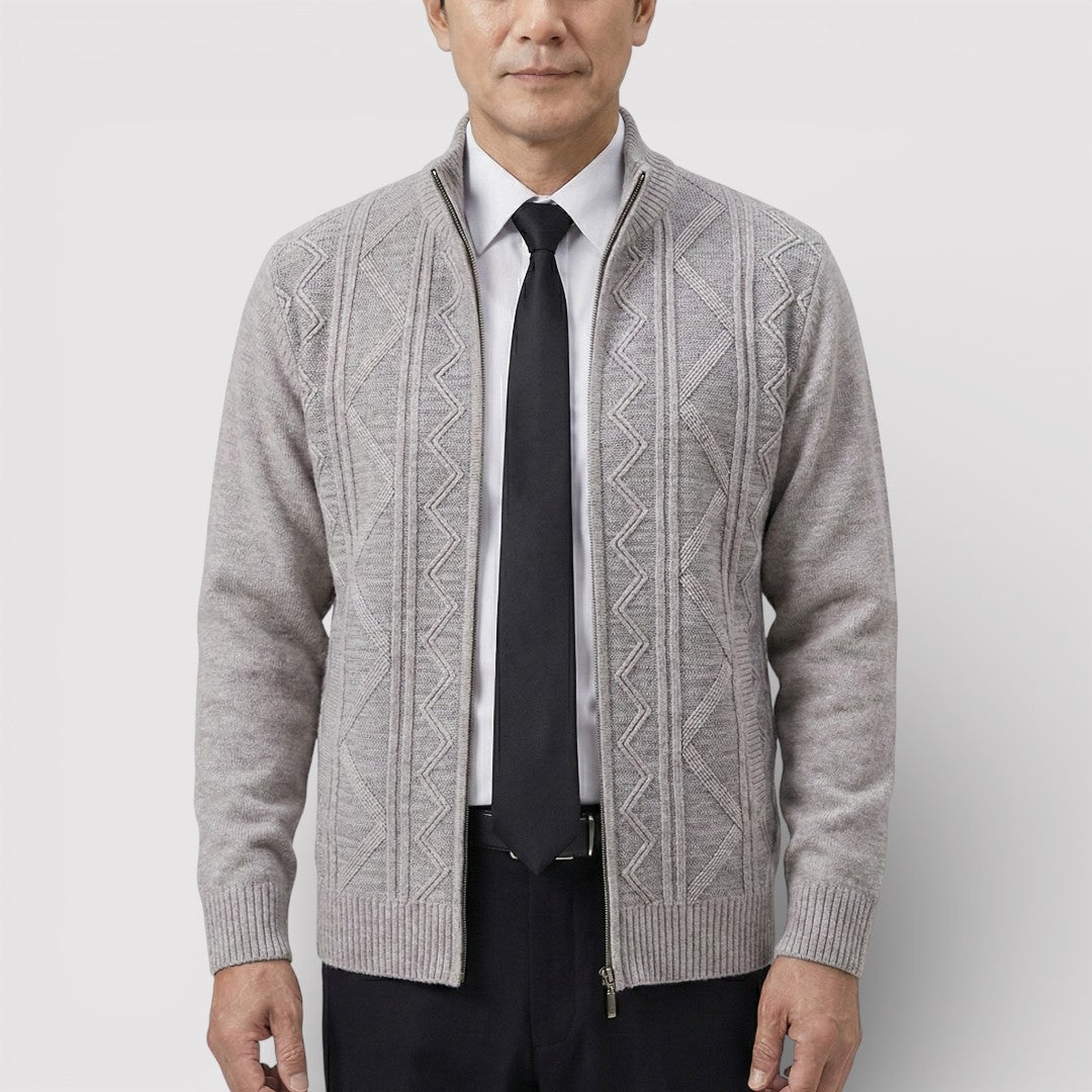 MILO Textured Knit Zip Cardigan