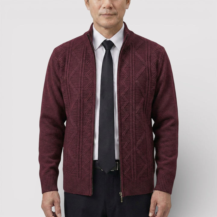 MILO Textured Knit Zip Cardigan