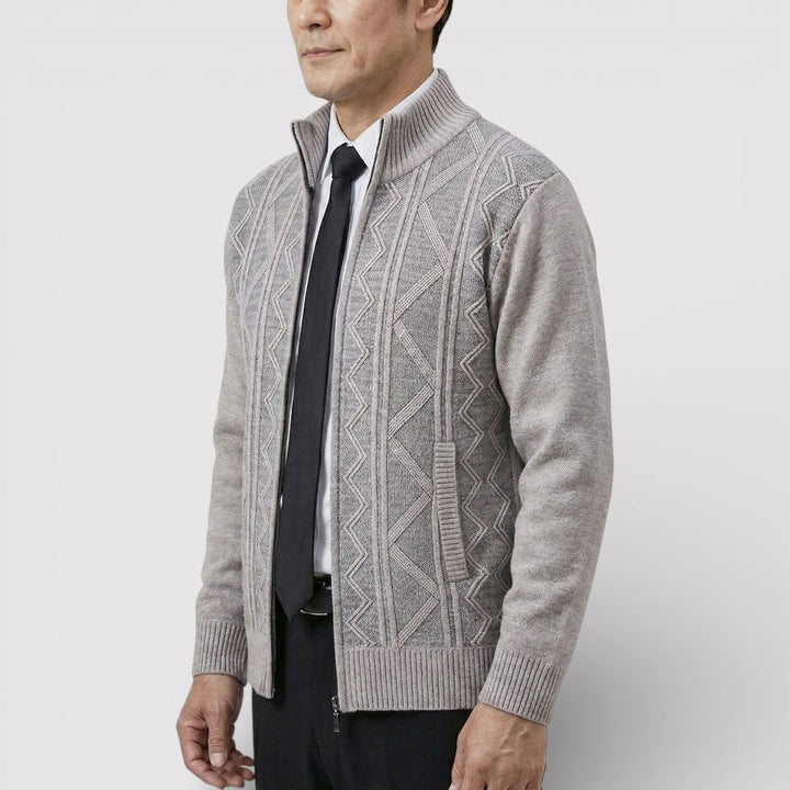 MILO Textured Knit Zip Cardigan