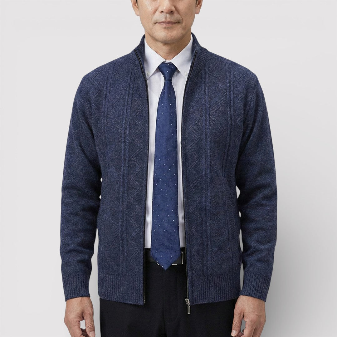 MILO Textured Knit Zip Cardigan