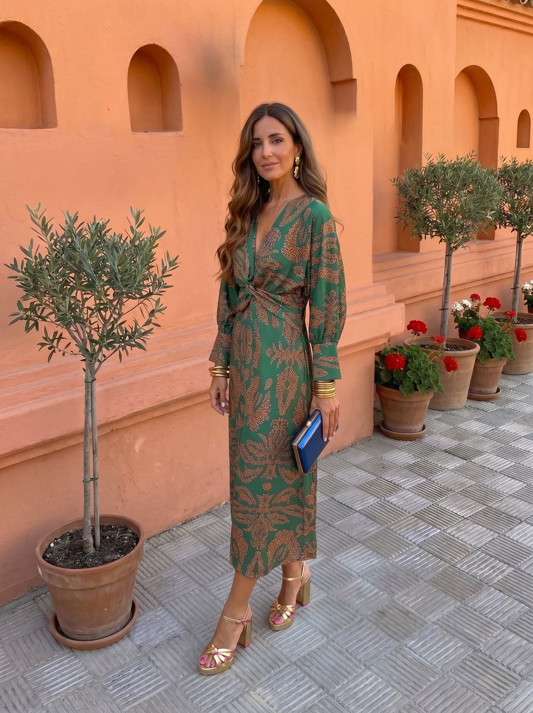 Silvia™ | Midi Dress with Print