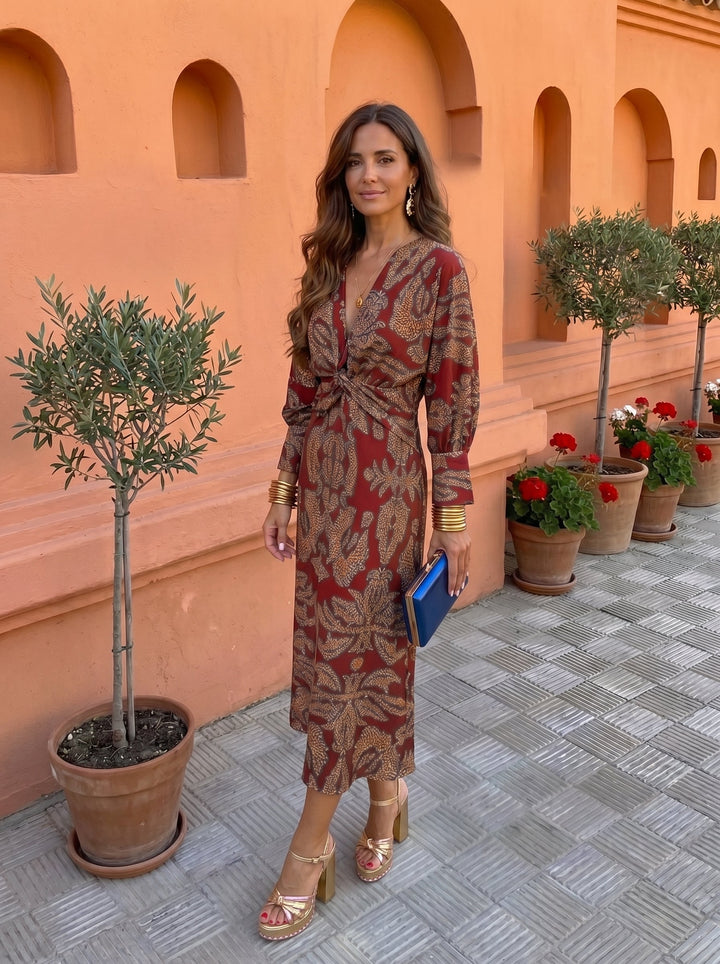 Silvia™ | Midi Dress with Print