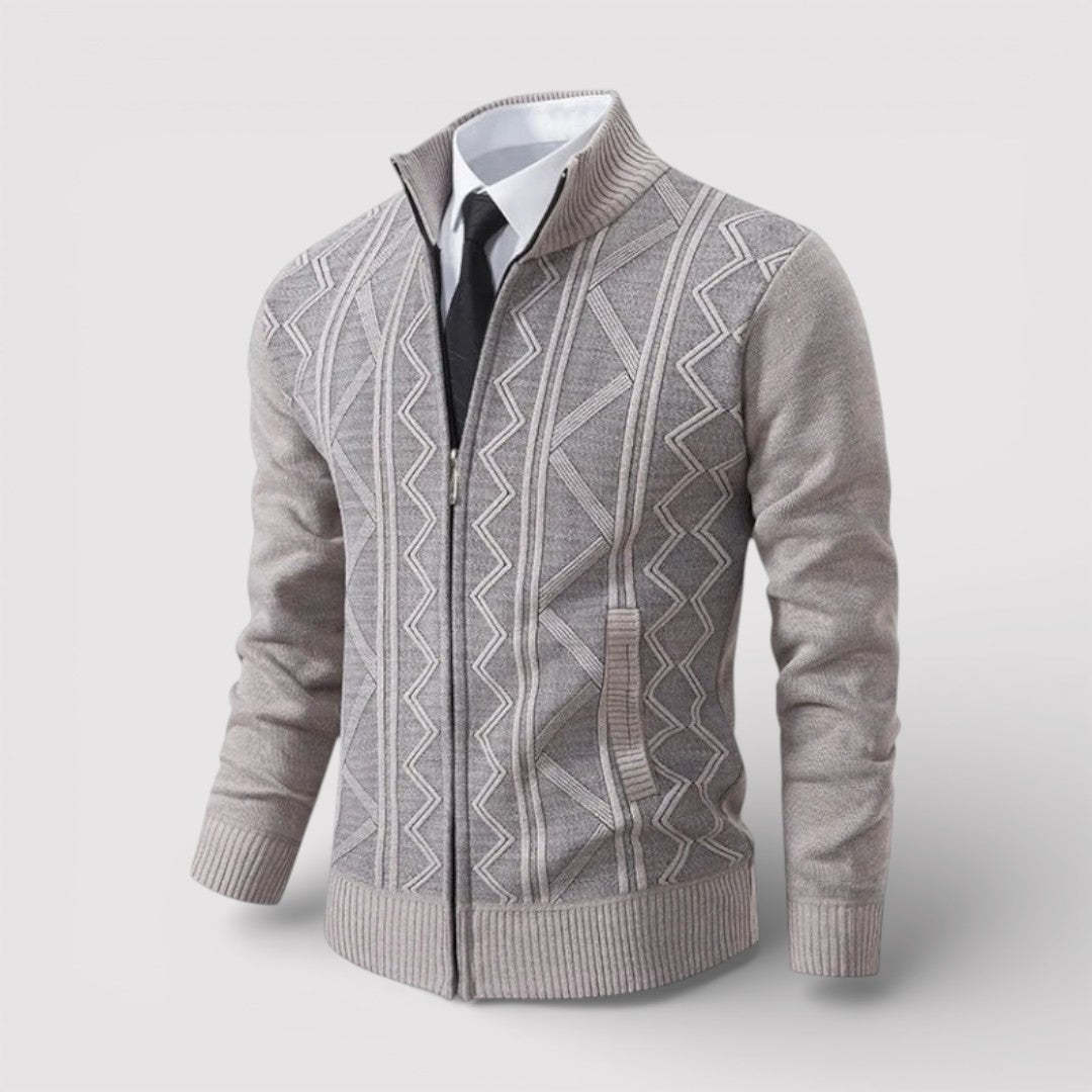 MILO Textured Knit Zip Cardigan