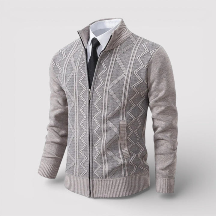 MILO Textured Knit Zip Cardigan