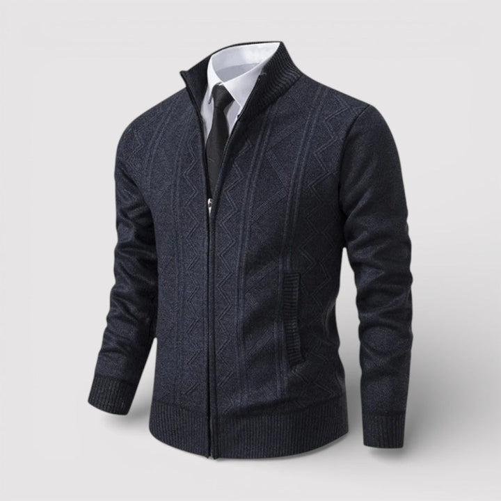 MILO Textured Knit Zip Cardigan