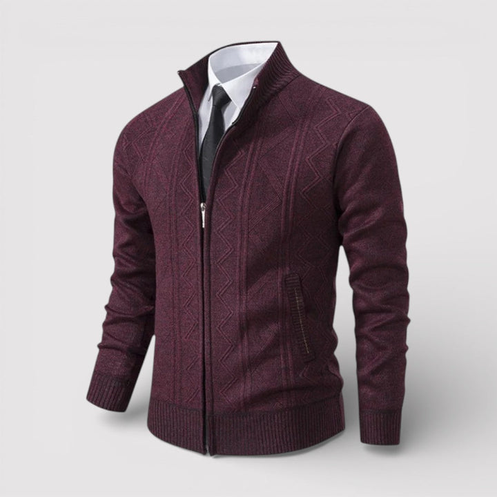 MILO Textured Knit Zip Cardigan
