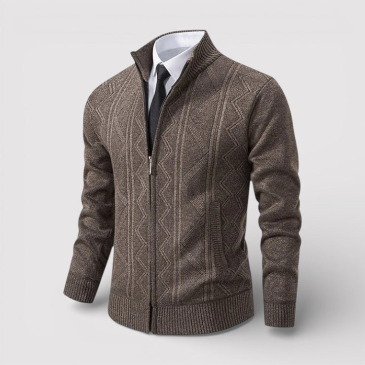 MILO Textured Knit Zip Cardigan