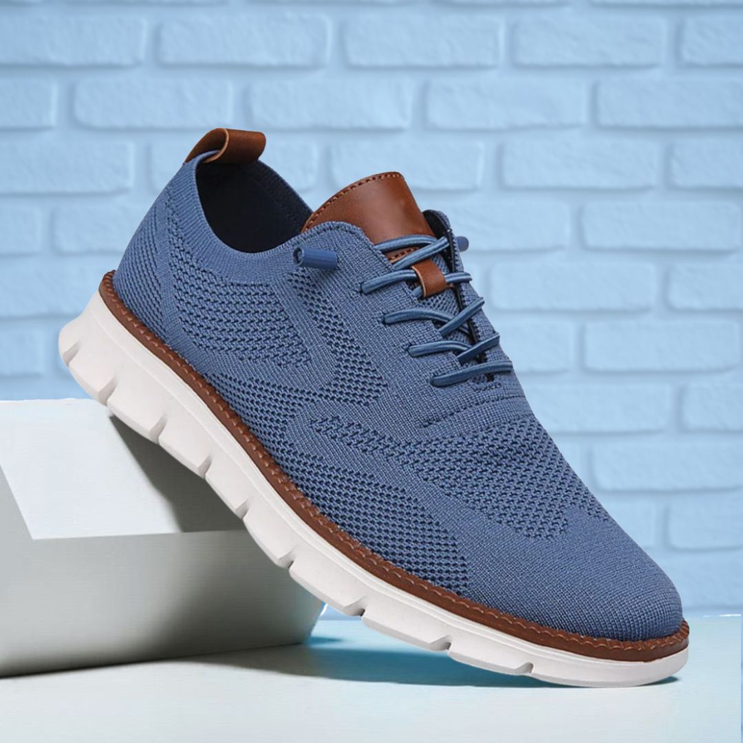 Ultra-Comfort Breathable Shoes: Blue-White