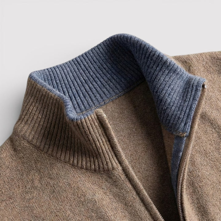BRIAN Regular Zip Knit Sweater