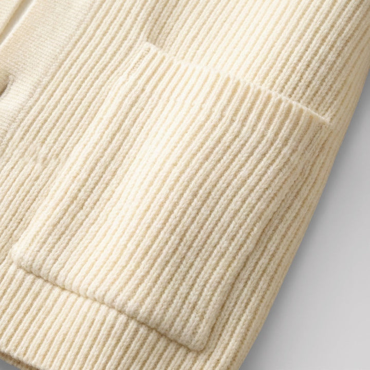 ARNO Ribbed Knit Hooded Cardigan