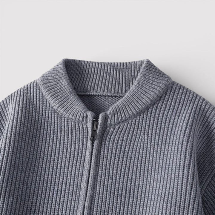OSCAR Lightweight Ribbed Zip Cardigan