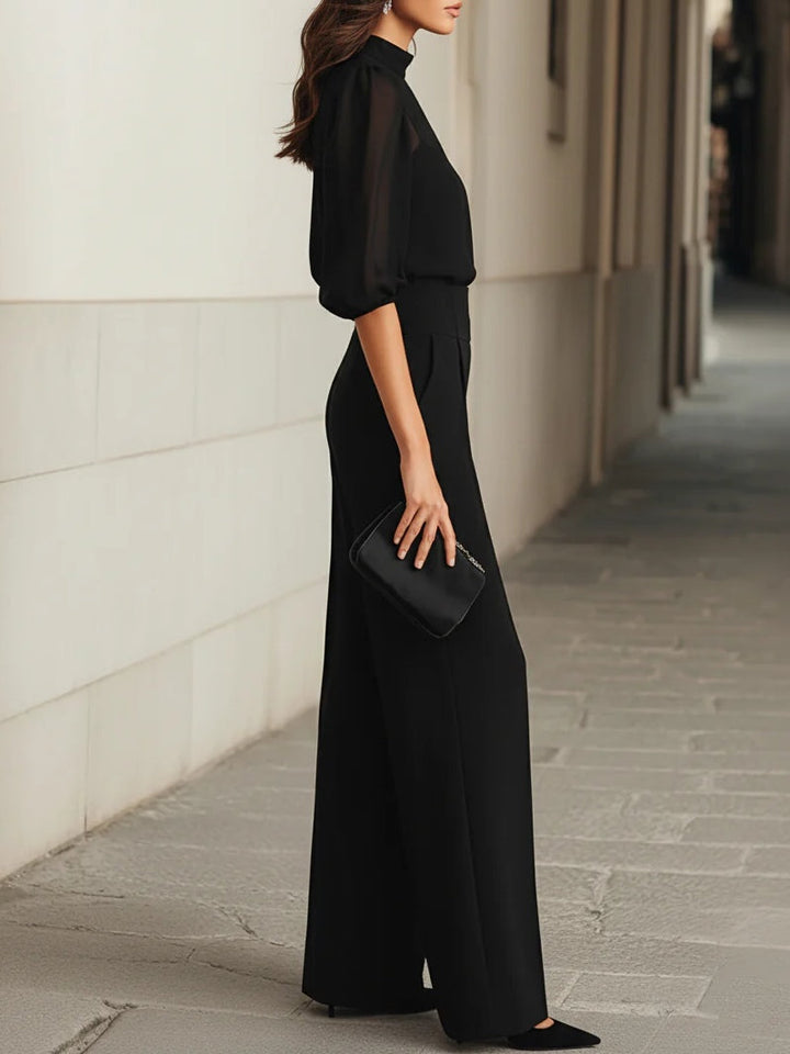 Elodie | Three-Piece Set Featuring a Top and Wide-Leg Trousers