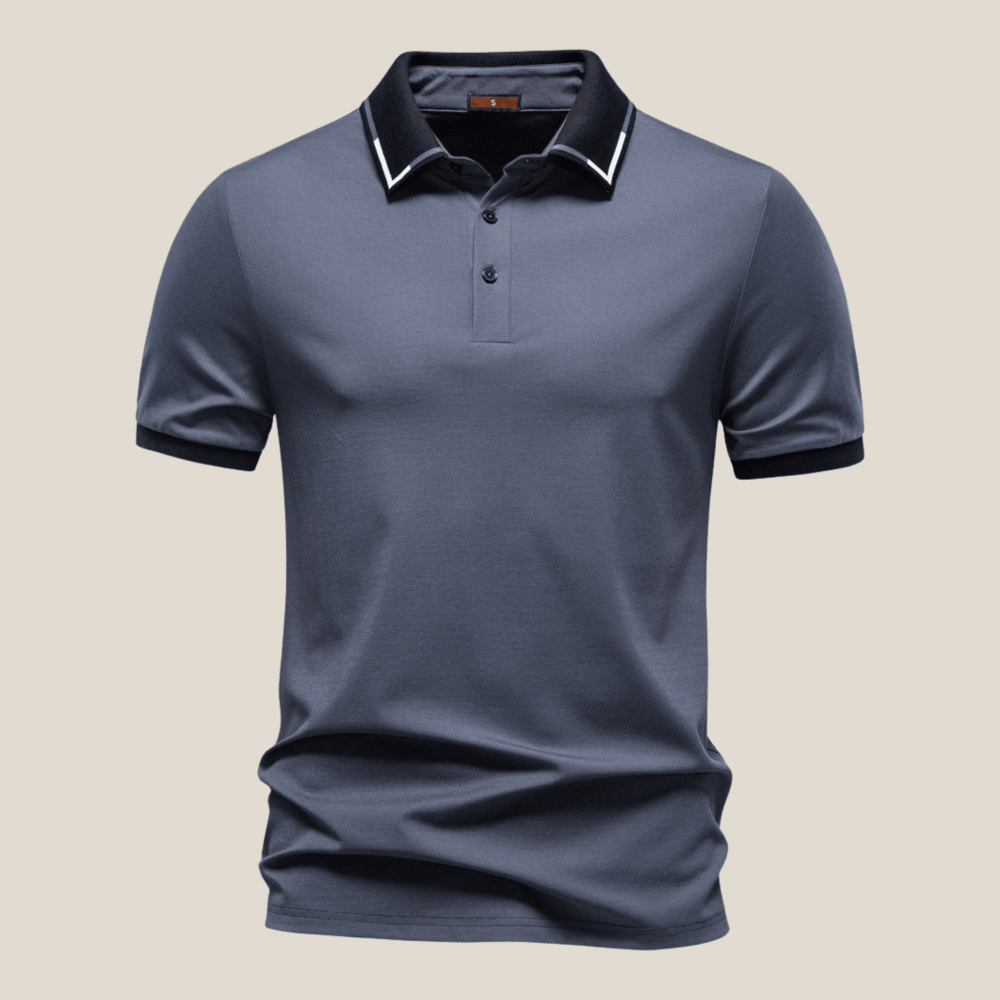 Bari™ - Polo Shirt with Double Collar Look